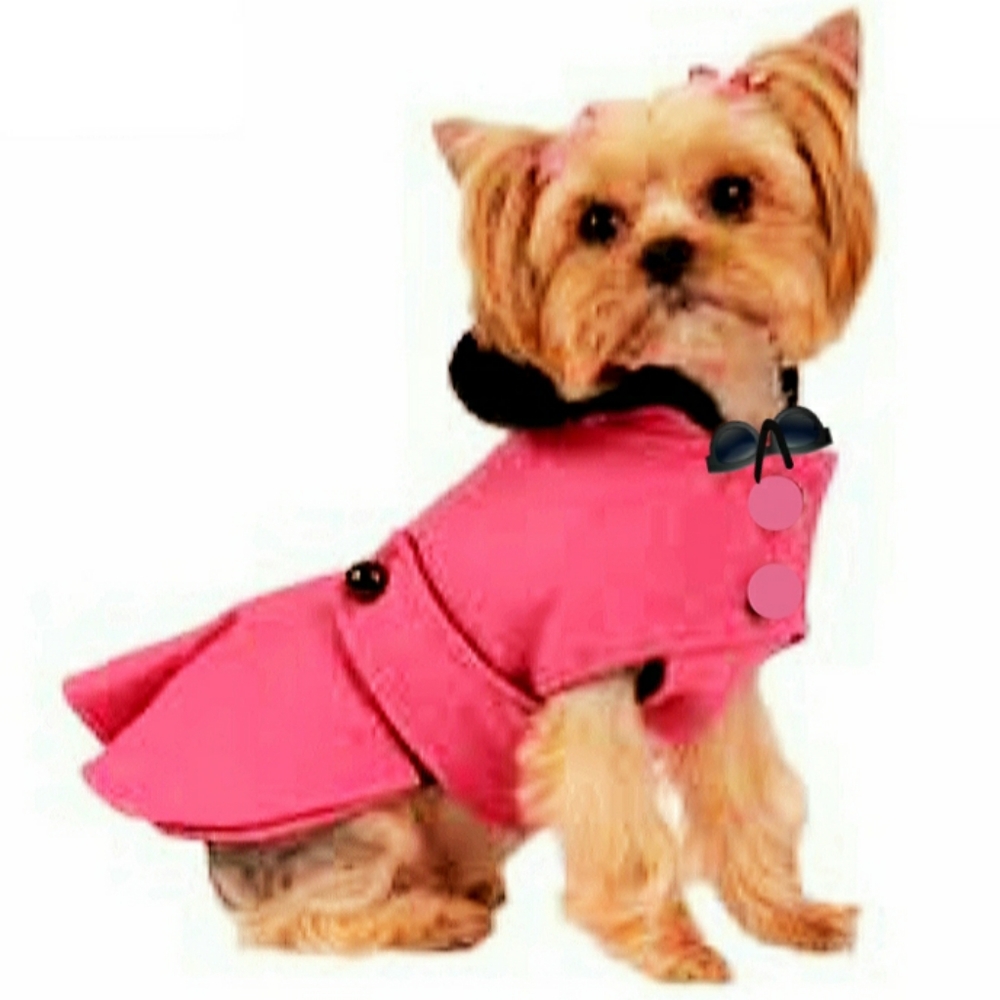 Companion Road Pet Fashions Pink Wool Dog Coat